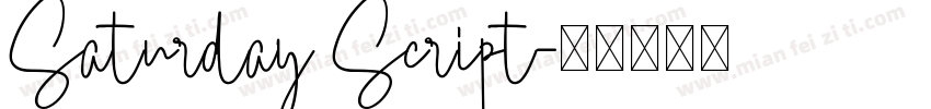 Saturday Script字体转换